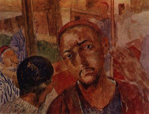 In The Teahouses — Kuzma Petrov-vodkin