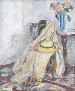 Still Life With A Yellow Hat And Cloak On Chair — Alan Francis Clutton Brock