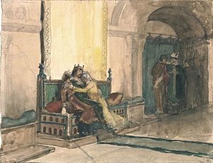 Study For The Excommunication Of Robert The Pious — Jean-paul Laurens