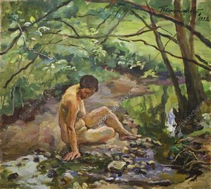 The Woman At The Creek — Pyotr Konchalovsky