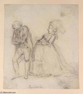 A Woman Upbraiding A Man — Sir Nathaniel Dance Holland