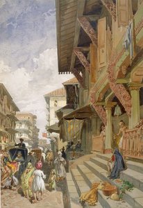Street In Bombay — William Simpson