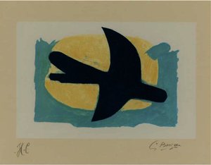 Blue And Yellow Bird — Georges Braque, Cubist Analytical