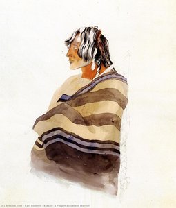 Kiasax, A Piegen Blackfeet Warrior — Karl Bodmer
