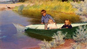 Children Fishing — Charles Courtney Curran