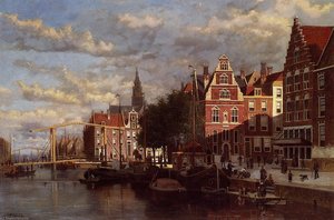 A Canal In Amsterdam — Johannes Frederik Hulk
