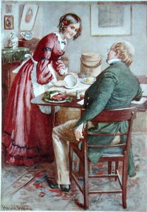 Ruth Pinch Makes A Pudding — Harold Copping
