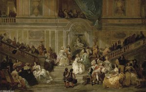 Ambassadors Of The Stairs At Versailles — Eugene Louis Lami