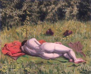 Reclining Nude In A Field — Ralph Nicholas Chubb