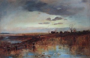 Autumn. Village Near The Stream — Aleksey Savrasov