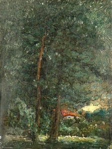 Trees And Birds In Pool — Sidney Herbert Sime