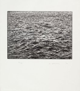 Ocean Surface Woodcut (1992) — Vija Celmins