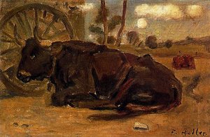 Cow Lying — Ferdinand Hodler