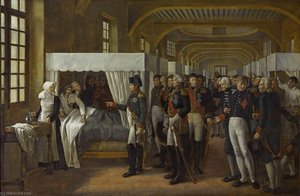Napoleon Visiting The Infirmerie Des Invalides — Alexandre Paul Joseph Veron