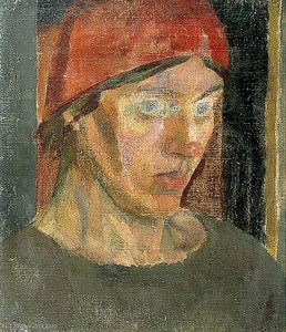 Vanessa Bell In A Red Headscarf — Duncan Grant