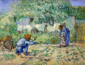 First Steps (after Millet) — Vincent Willem Van Gogh, Post-impressionism