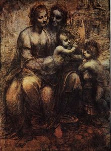 St Anne Mit Maria Und Johannes — Leonardo Da Vinci, High Renaissance
