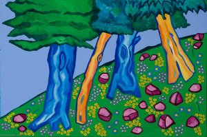 Little Bromley Hill (diptych, Left Panel) — Wendy Mcarthur