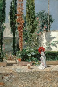 Garden Of The House Of Fortuny — Raimundo De Madrazo Y Garreta, Realism