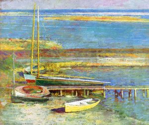 Boats At A Landing 1 — Theodore Robinson