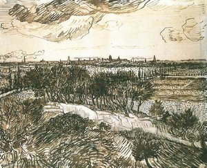 View Of Arles From A Hill — Vincent Willem Van Gogh, Post-impressionism