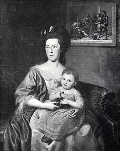 Mrs. Thomas Mckean And Daughter Sophia Dorothea, (painting) — Charles Willson Peale