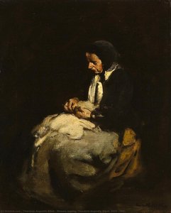Woman Sewing, Théodule Augustin Ribot, 1850 - 1891 — Théodule Augustin Ribot
