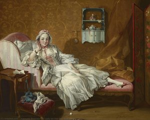 Eine Dame auf ihrer Liege