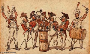 A Military Band — Thomas Rowlandson