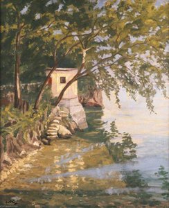 Lakeside Scene, Lake Como — Winston Spencer Churchill