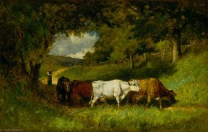 Driving Home The Cows — Edward Mitchell Bannister