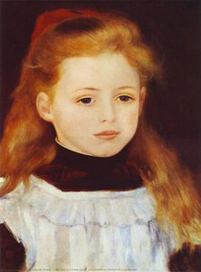 Little Girl In A White Apron (also Known As Portrait Of Lucie Berard) — Pierre-auguste Renoir, Impressionism