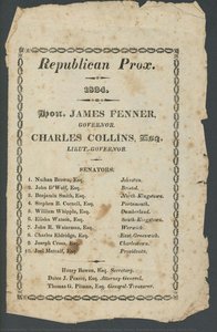 Voting Proxy Tickets Republican voting proxy ticket, 1824