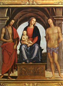 The Madonna Between St. John The Baptist And St. Sebastian — Pietro Perugino (pietro Vannucci)