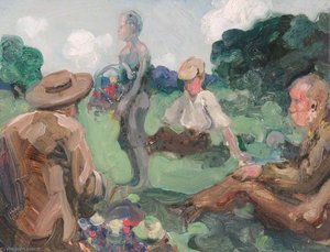 Picnic On The Grass — Hugh Oswald Blaker