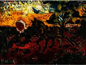 Happily Ploughing — David Davidovich Burliuk