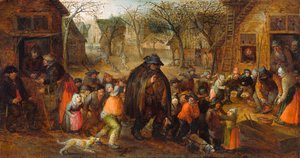 Blind Hurdy-Gurdy Player, David Vinckboons, c. 1606 - c. 1610