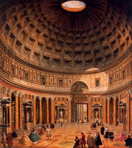 Interior Del Panteón — Giovanni Paolo Pannini
