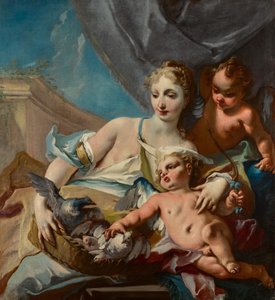 Venus, Cupid And Putto — Carlo Innocenzo Carlone