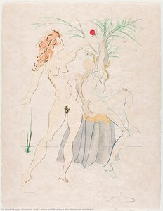 Adam And Eve From Our Historical Heritage — Salvador Dalí
