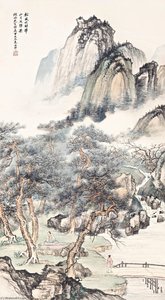 Playing Qin Under The Pine — Zhu Meicun