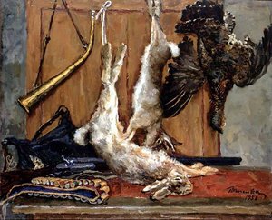 Still Life. Hares And Grouse. — Pyotr Konchalovsky