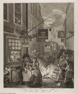 Nacht, Tafel Vier Aus Den Vier Tageszeiten — William Hogarth