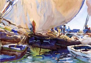 Melon Boats — John Singer Sargent, Impressionist Painting