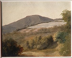 Vue De La Rocca Di Papa, Le Monte Cavo A L'horizon — Pierre De Valenciennes