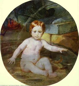Child In A Swimming Pool — Karl Pavlovich Bryullov