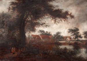 Landscape With A Watermill — Benjamin Barker Ii, Dutch Golden Age