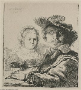 Rembrandt With His Wife — Rembrandt Van Rijn, Baroque