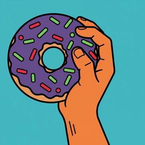 A Singular Moment Of Sweetness In Vibrant Pop Art Geometry — Caroline Pelletier