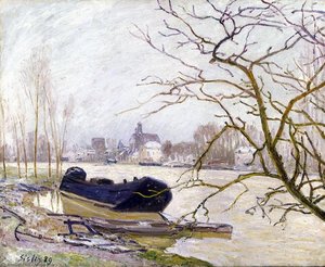 The Loing At High Water — Alfred Sisley
